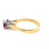 18CT YELLOW & WHITE GOLD RUBIES & DIAMOND DRESS RING VALUED @ $4499