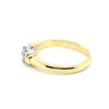 18CT YELLOW & WHITE GOLD THICKENED TOP DIAMOND DRESS RING VALUED @ $2899