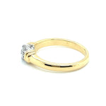 18CT YELLOW & WHITE GOLD THICKENED TOP DIAMOND DRESS RING VALUED @ $2899