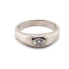 9CT WHITE GOLD THICKENED TOP STYLE DIAMOND DRESS RING VALUED @ $2199