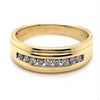 10CT YELLOW GOLD CHANNEL SET DIAMOND MENS DRESS RING VALUED @ $1799