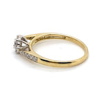 9CT YELLOW & WHITE GOLD WRAP AROUND STYLE DIAMOND DRESS RING VALUED @ $1599