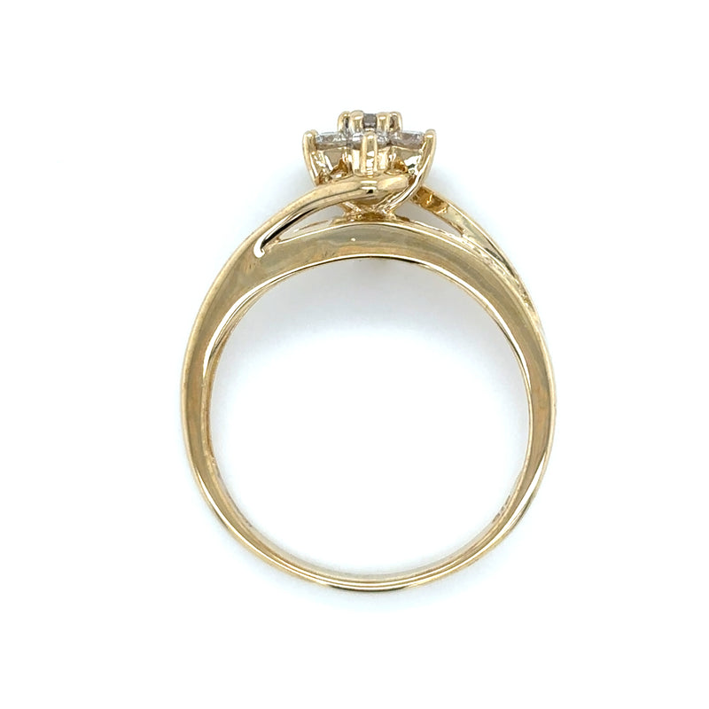 9ct YELLOW GOLD DIAMOND SET DRESS RING TDW 0.75cts VALUED $2,299