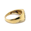 9CT YELLOW GOLD CHANNEL SET DIAMOND MENS DRESS RING VALUED @ $1999