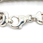 SILVER 21CM HOLLOW DOUBLE CURB LINK BRACELET