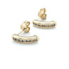 9ct YELLOW GOLD DIAMOND SET STUD EARRINGS