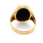 18CT YELLOW GOLD BLOODSTONE DRESS RING VALUED @ $3599