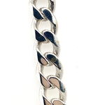 SILVER 57CM DIAMOND CUT CURB LINK CHAIN