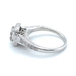 14CT WHITE GOLD FLOW UP STYLE DIAMOND DRESS RING VALUED @ $3499