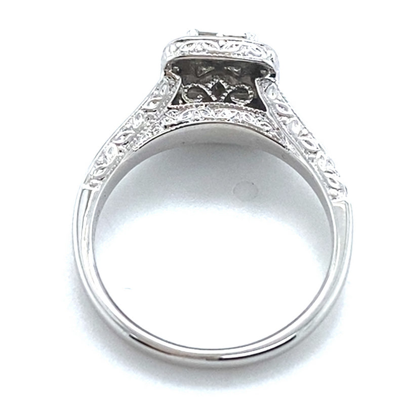 14CT WHITE GOLD FLOW UP STYLE DIAMOND DRESS RING VALUED @ $3499