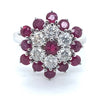 14CT WHITE GOLD RUBY & DIAMOND DRESS RING VALUED @ $7999