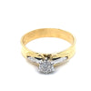 18CT YELLOW & WHITE GOLD FLOW UP STYLE DIAMOND DRESS RING VALUED @ $2599