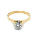 18CT YELLOW GOLD & PALLADIUM DIAMOND DRESS RING VALUED @ $2999