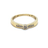 9CT YELLOW GOLD THICKENED TOP DIAMOND DRESS RING VALUED @ $699