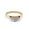 9CT YELLOW & WHITE GOLD ETERNITY STYLE DIAMOND DRESS RING VALUED @ $899