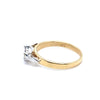 9CT YELLOW & WHITE GOLD ETERNITY STYLE DIAMOND DRESS RING VALUED @ $899