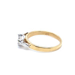 9CT YELLOW & WHITE GOLD ETERNITY STYLE DIAMOND DRESS RING VALUED @ $899