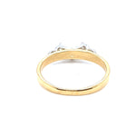 9CT YELLOW & WHITE GOLD ETERNITY STYLE DIAMOND DRESS RING VALUED @ $899