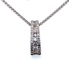 10CT WHITE GOLD 45CM ROPE STYLE CHAIN WITH DIAMOND PENDANT VALUED @ $1499