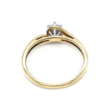 9CT YELLOW & WHITE GOLD ILLUSION SET DIAMOND DRESS RING TW 1.4g