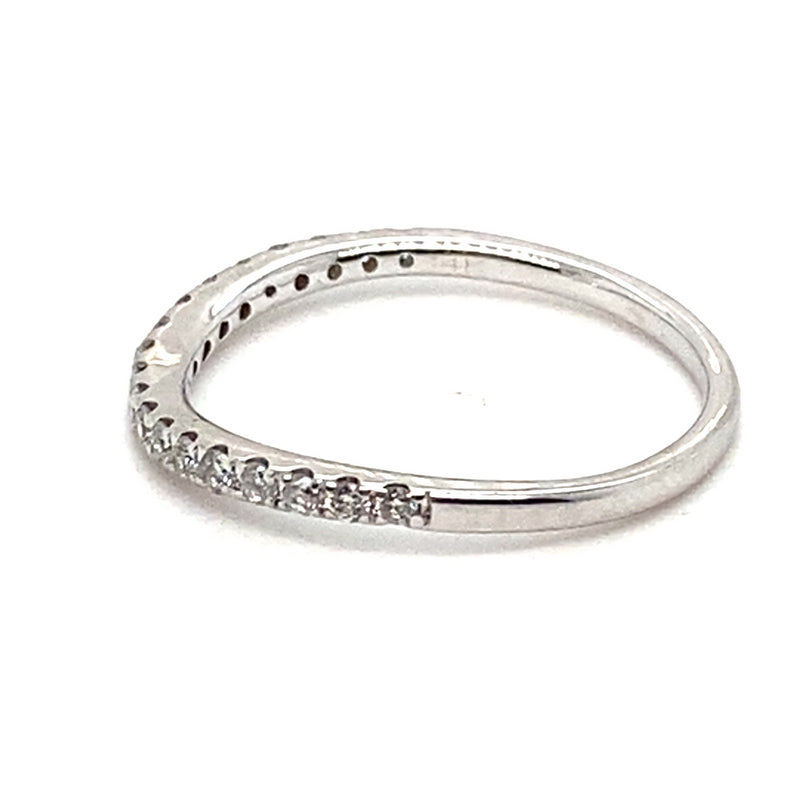 REDUCED! 14CT WHITE GOLD CURVED PATTERN DIAMOND DRESS RING VALUED @ $1499