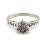 REDUCED! 18CT WHITE GOLD FLOW UP STYLE DIAMOND DRESS RING VALUED @ $2099