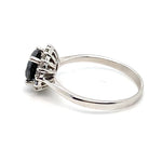 14CT WHITE GOLD PINCHED SHOULDER THICKENED TOP DIAMOND DRESS RING VALUED @ $3999