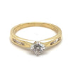 9CT YELLOW GOLD PINCHED SHOULDER DIAMOND DRESS RING VALUED @ $1599