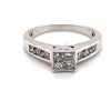 14ct WHITE GOLD THICKENED TOP DIAMOND DRESS RING VALUED @ $2299