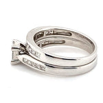 18CT WHITE GOLD FLOW UP STYLE BRIDAL SET VALUED @ $4699