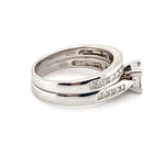 18CT WHITE GOLD FLOW UP STYLE BRIDAL SET VALUED @ $4699