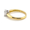 18CT YELLOW & WHITE GOLD THICKENED TOP STYLE DIAMOND DRESS RING VALUED @ $1799