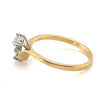 9CT YELLOW & WHITE GOLD WRAP AROUND DIAMOND DRESS RING VALUED @ $1149