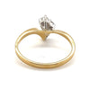 9CT YELLOW & WHITE GOLD WRAP AROUND DIAMOND DRESS RING VALUED @ $1149