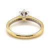 9CT YELLOW & WHITE GOLD THICKENED TOP STYLE DRESS RING VALUED @ $1199