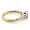 9CT YELLOW & WHITE GOLD THICKENED TOP STYLE DRESS RING VALUED @ $1199