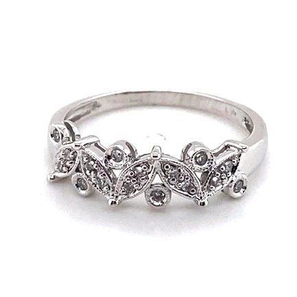 9CT WHITE GOLD DIAMOND DRESS RING TW 2.3g