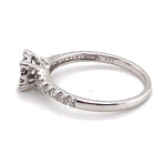 9CT WHITE GOLD SPLIT SHOULDER DIAMOND DRESS RING VALUED @ $1799