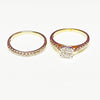 9ct YELLOW GOLD DIAMOND BRIDAL SET TDW: 0.75ct VAL: $2499