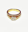 9ct YELLOW GOLD DIAMOND BRIDAL SET TDW: 0.75ct VAL: $2499