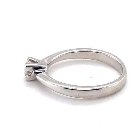 18CT WHITE GOLD SOLITAIRE DIAMOND RING VALUED @ $3599