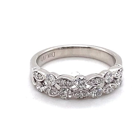 10CT WHITE GOLD DIAMOND DRESS RING VALUED @ $2699