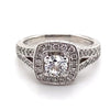 14CT WHITE GOLD SPLIT SHOULDER DIAMOND DRESS RING VALUED @ $6499