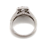 14CT WHITE GOLD SPLIT SHOULDER DIAMOND DRESS RING VALUED @ $6499