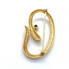 14CT YELLOW GOLD SWIRL PATTERN DIAMOND BROOCH VALUED @ $2099