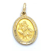 9CT YELLOW GOLD OVAL ST CHRISTOPHER PENDANT TW 1.6g