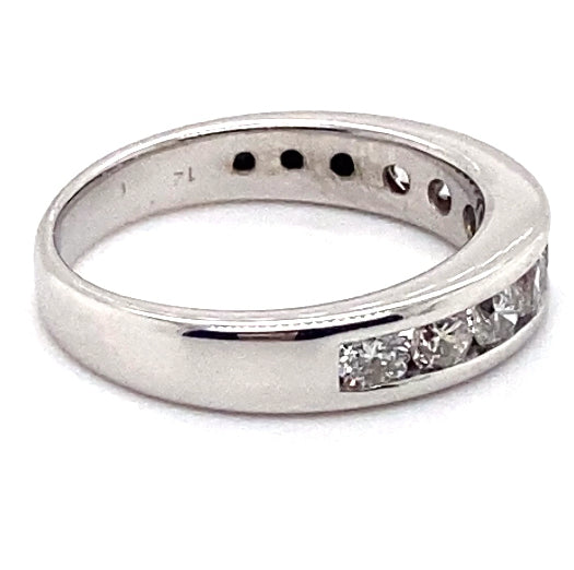 14CT WHITE GOLD THICKENED TOP DIAMOND DRESS RING VALUED @ $2799