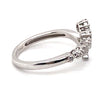 10CT WHITE GOLD OPEN CROSS OVER PATTERN DIAMOND DRESS RING VALUED @ $1099