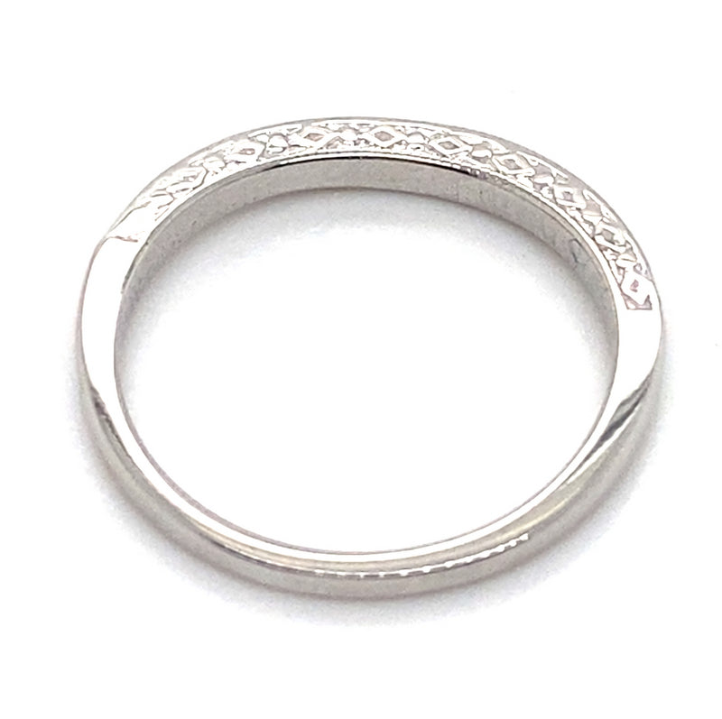 14CT WHITE GOLD CURVED THICKENED TOP DIAMOND DRESS RING VALUED @ $1599