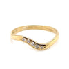 18CT YELLOW GOLD CURVED DIAMOND DRESS RING VALUED @ $1549